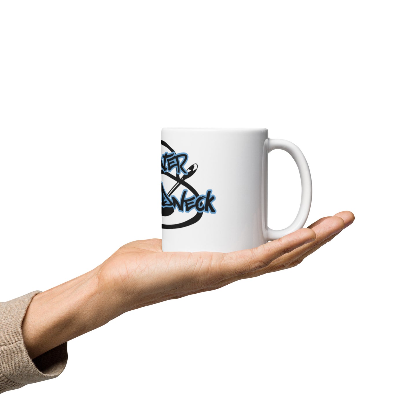White glossy mug