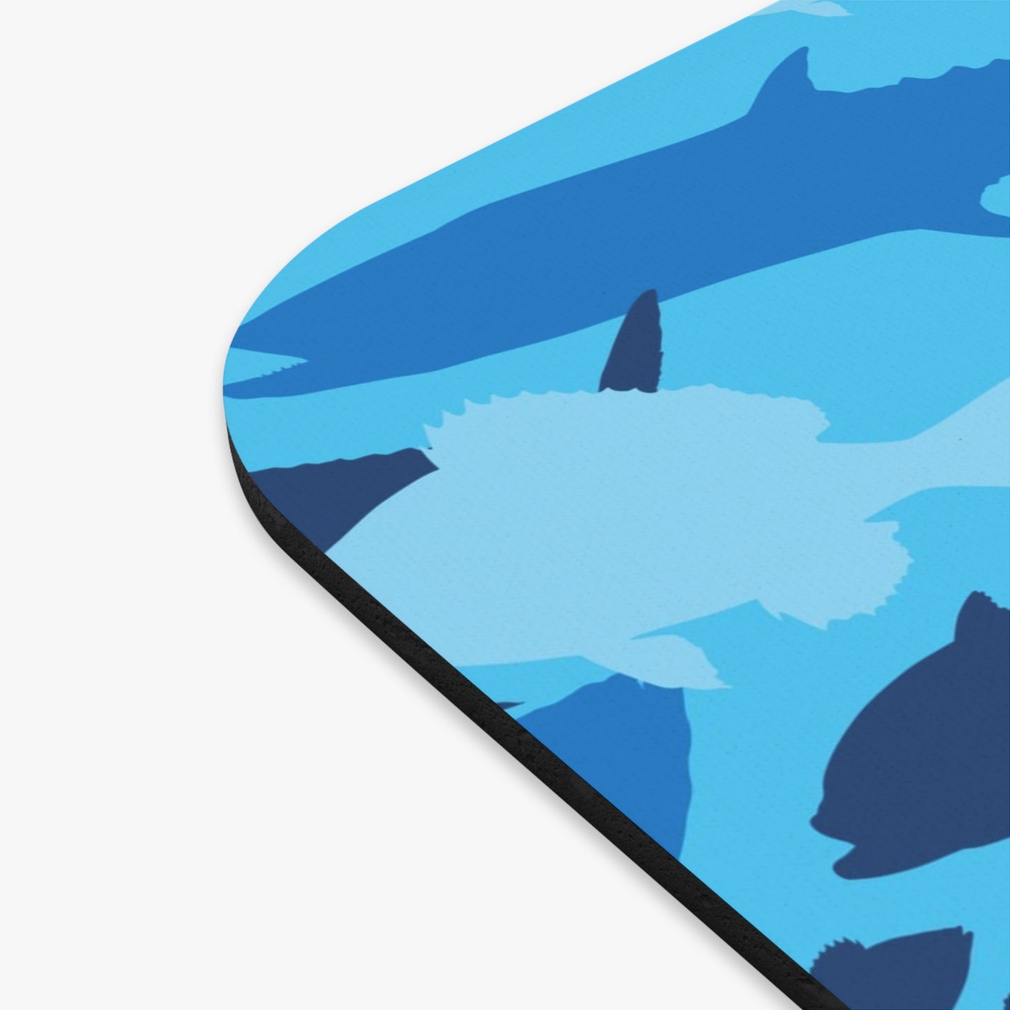 Saltwater Redneck Blue Fish Camo Mouse Pad — Rectangle Gaming/Office Desk Mat